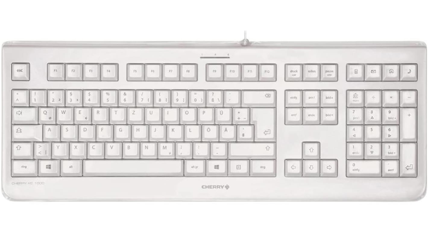 Cherry JK-0800DE-0 Wired USB Keyboard, QWERTZ, Grey