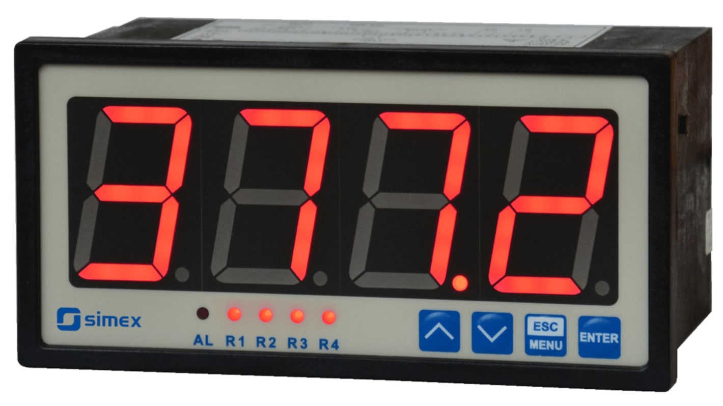 Simex SRP-147 LED Process Meter for 0→10 V, 67mm x 137mm