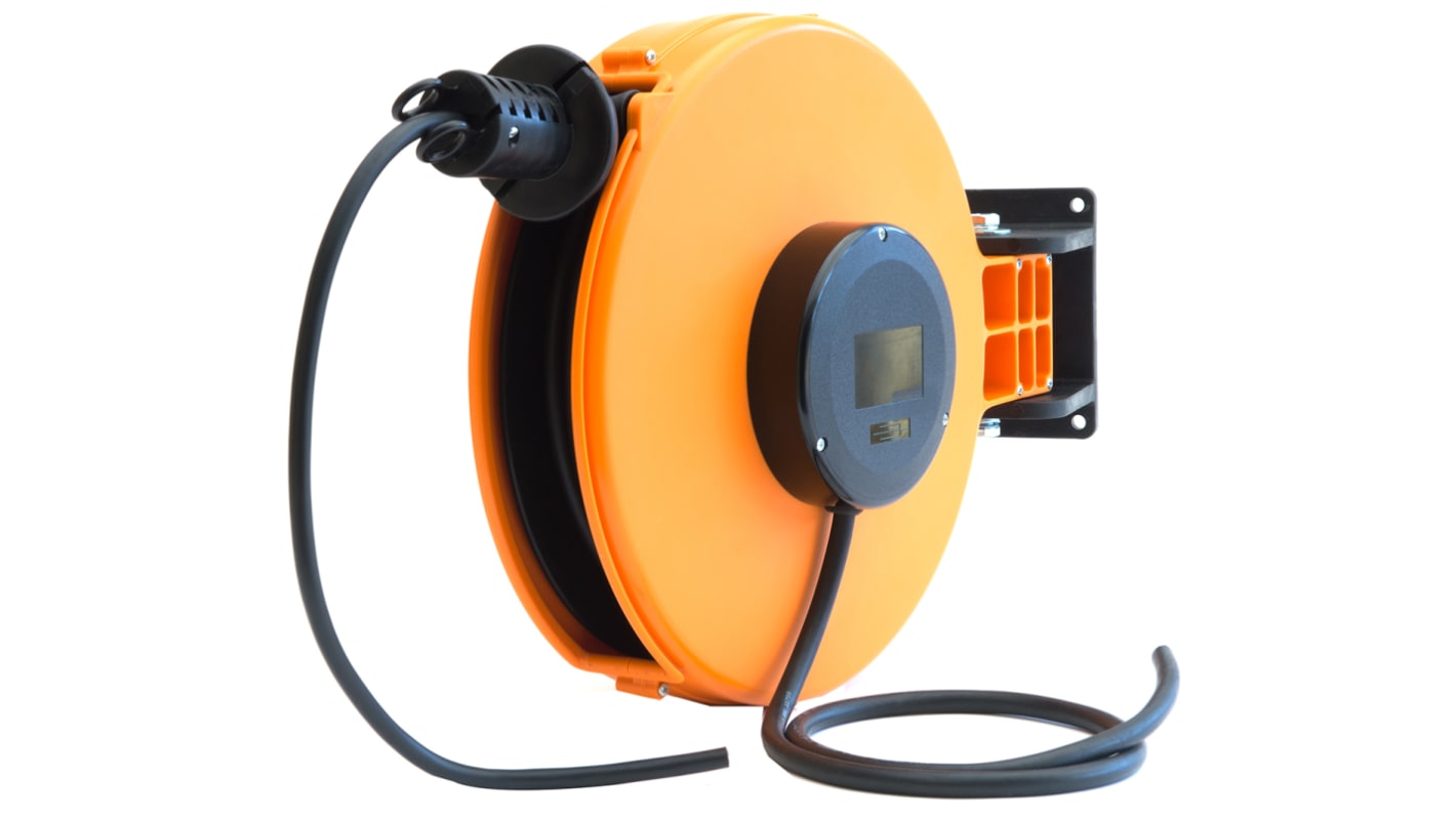 Schill 15m 0 Socket Cable Reel Spring Return Cable Reel, 230 V, IP40