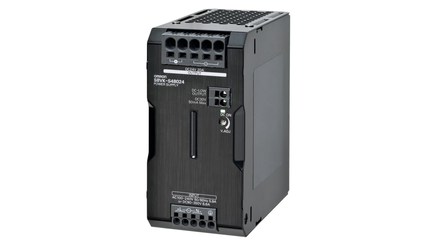 オムロン DINレール取付け用スイッチング電源, S8VK-S48024