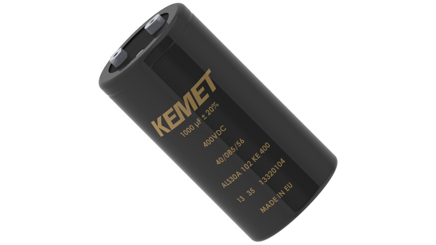 KEMET 10000μF Aluminium Electrolytic Capacitor 250V dc, Screw Terminal - ALS31A103NP250