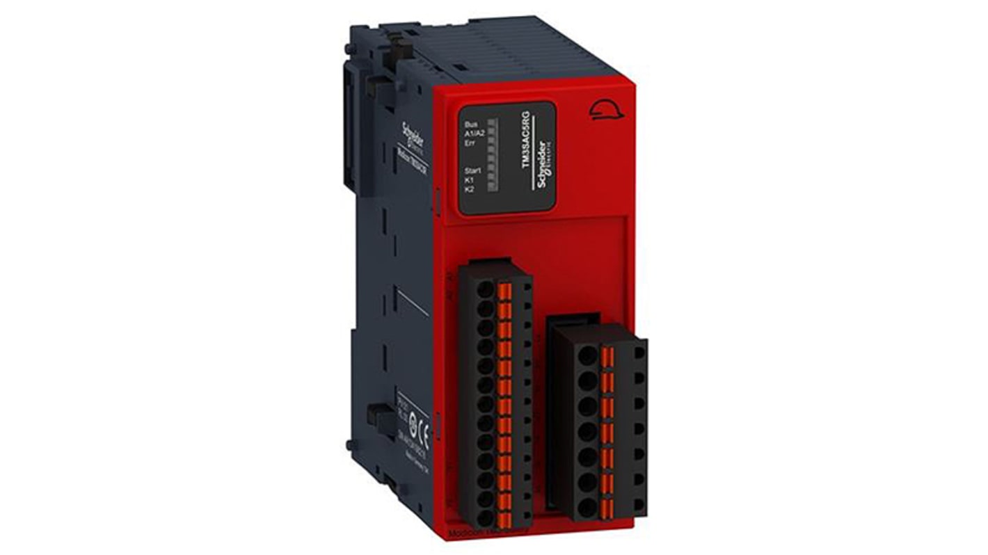 Módulo de seguridad Schneider Electric Modicon M221, para usar con TM2xx PLC tipo Tensión tipo Relé