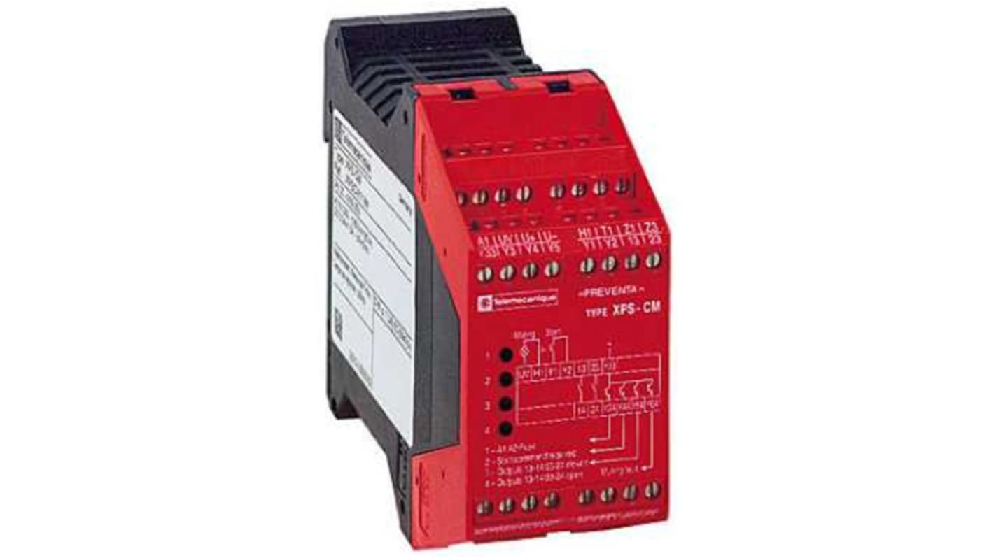 Schneider Electric XPS CM Light Beam/Curtain Safety Relay, 24V dc