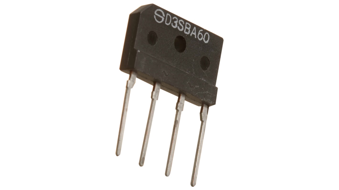 新電元工業 整流用 ブリッジダイオード 単相 4A, 600V, 25 x 4.6 新電元工業 整流用 ブリッジダイオード 単相 4A, 600V, 25 x 4.6