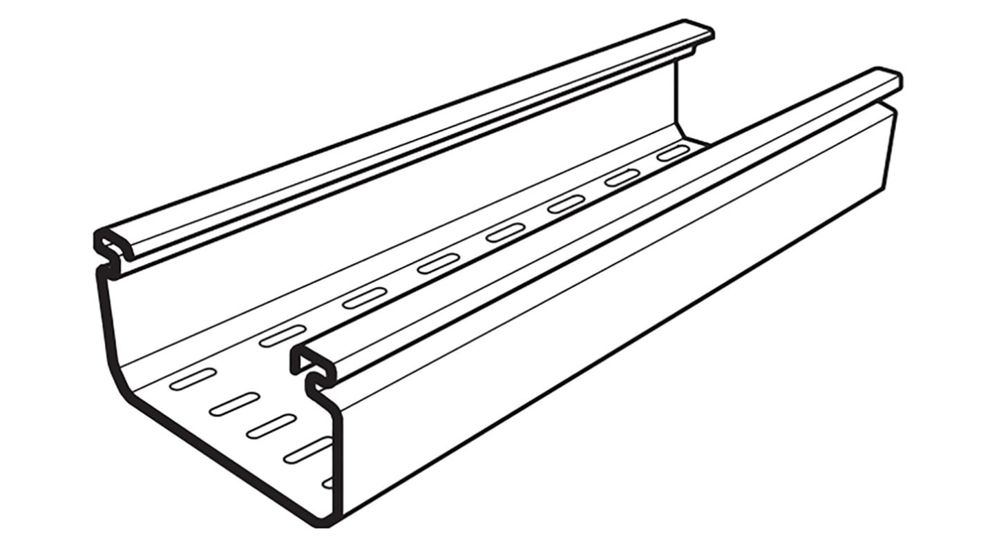Cablofil International PVC桥架, 托盘式电缆桥架, 3mx100 mmx50mm, PCT系列