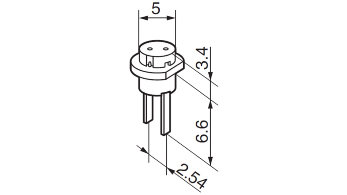 NKK Switches Red Push Button LED for Use with YB Series Pushbuttons