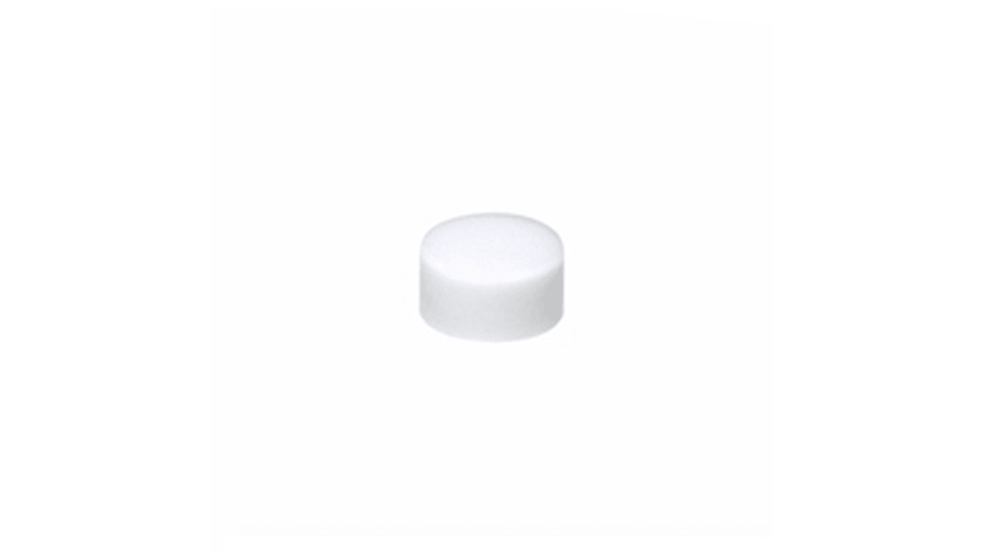 NKK Switches White Push Button Cap for Use with AB Series, BB Series, FB, M2B Series, MB24 Series, 7.5 (Dia.) x 4mm