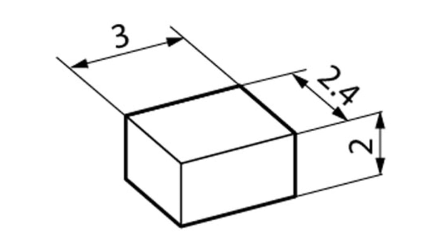 NKK Switches Red Push Button Cap for Use with GB2 Series, 3 x 2.4 x 2mm