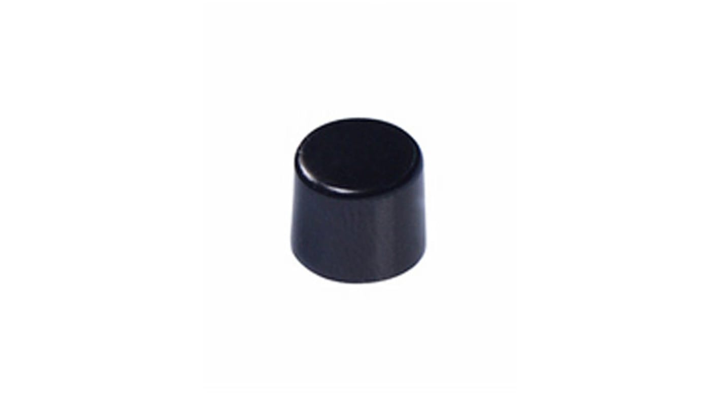 NKK Switches Black Push Button Cap for Use with DB Series, EB Series, M2B Series, MB20 Series, MB25 Series, 10 (Dia.) x