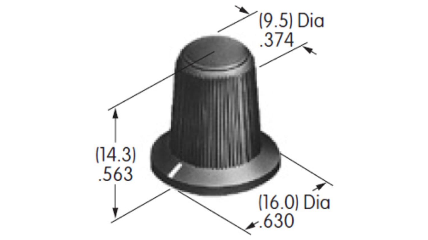 NKK Switches Rotary Switch Knob for use with FR01 Series Rocker Switch, MR Series Rocker Switch