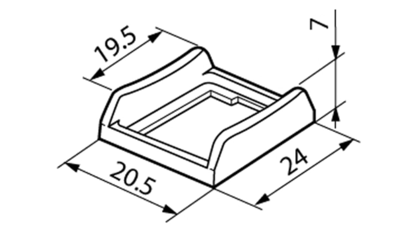 NKK Switches, Rocker Switch Bezel, For Use With JWS Series Internationally Approved Rockers