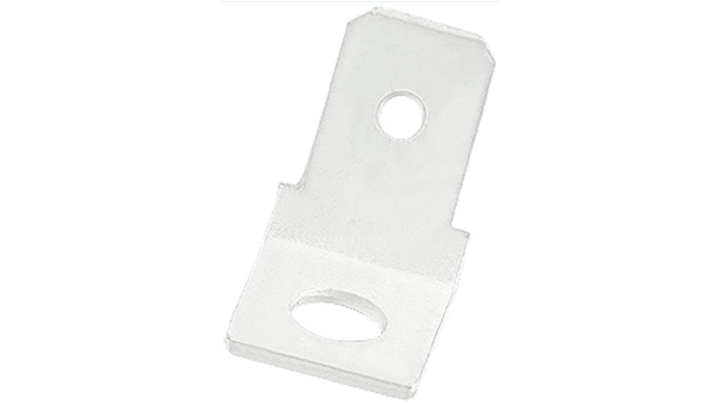 RS PRO Uninsulated Male Spade Connector, PCB Tab, 6.35 x 0.8mm Tab Size