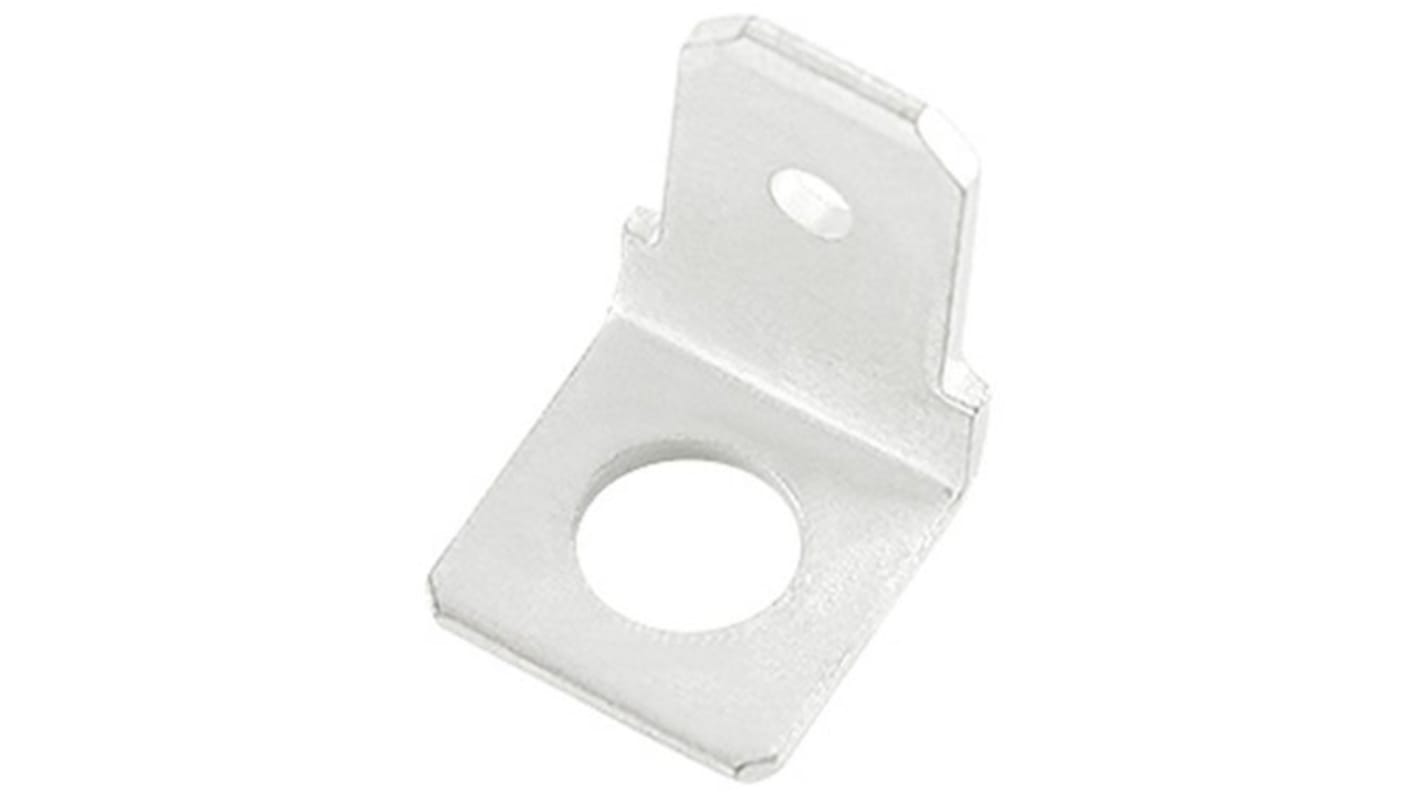 RS PRO Uninsulated Male Spade Connector, PCB Tab, 6.35 x 0.8mm Tab Size