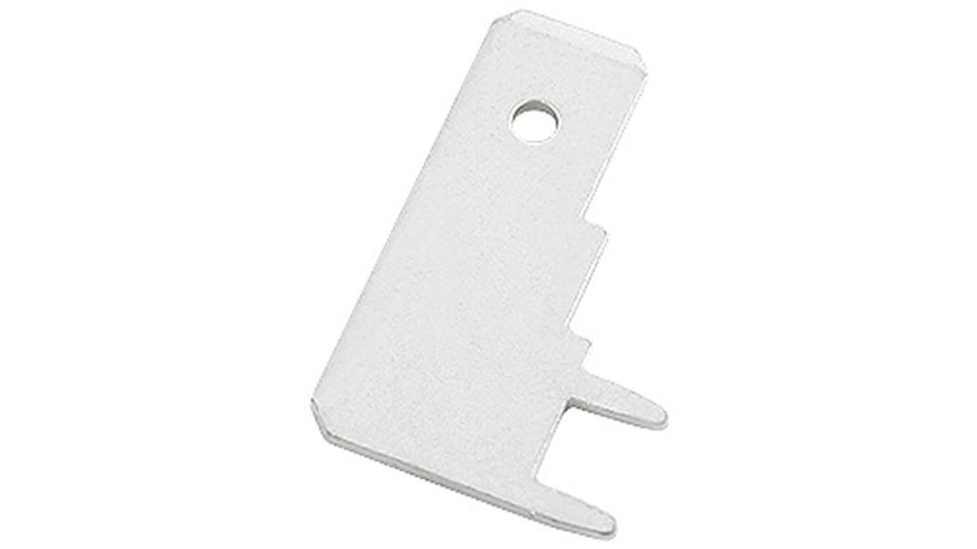 RS PRO Uninsulated Male Spade Connector, PCB Tab, 6.35 x 0.8mm Tab Size