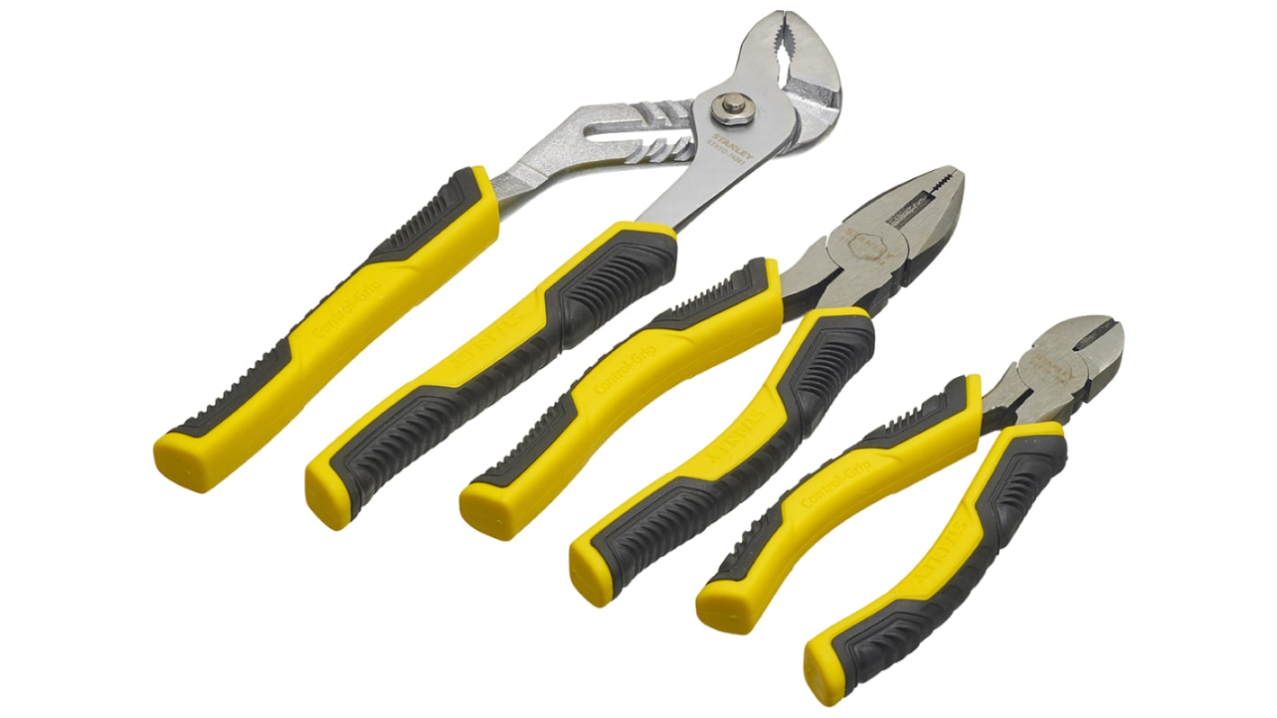 Stanley 3-Piece Plier Set, 180 mm Overall