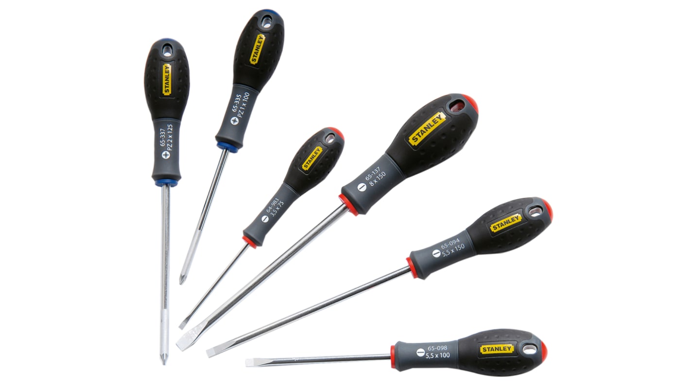 Set di cacciaviti Stanley 0-65-428, 6 pezzi Pozidriv, a taglio