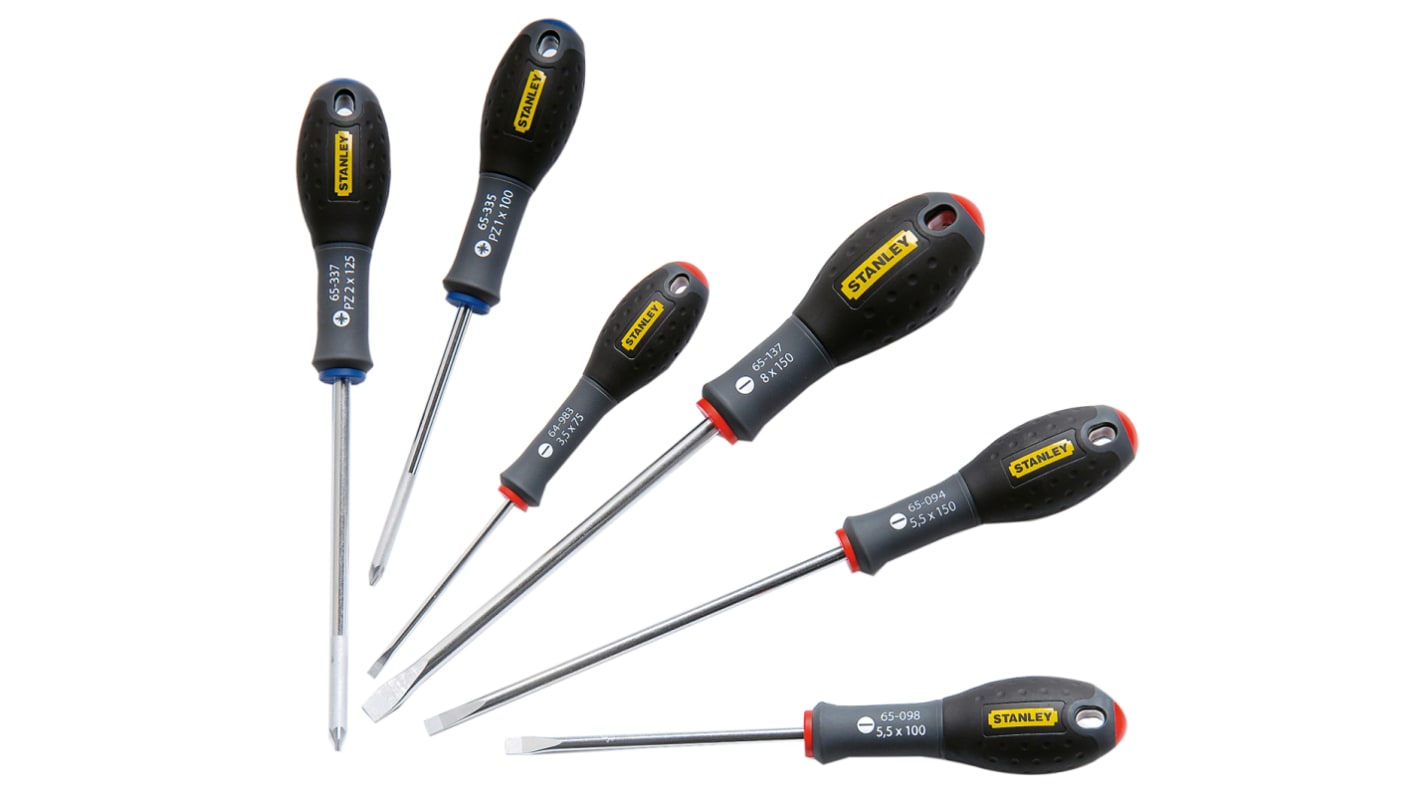 Stanley 0-65-428 Pozidriv; Slotted Screwdriver Set, 6-Piece