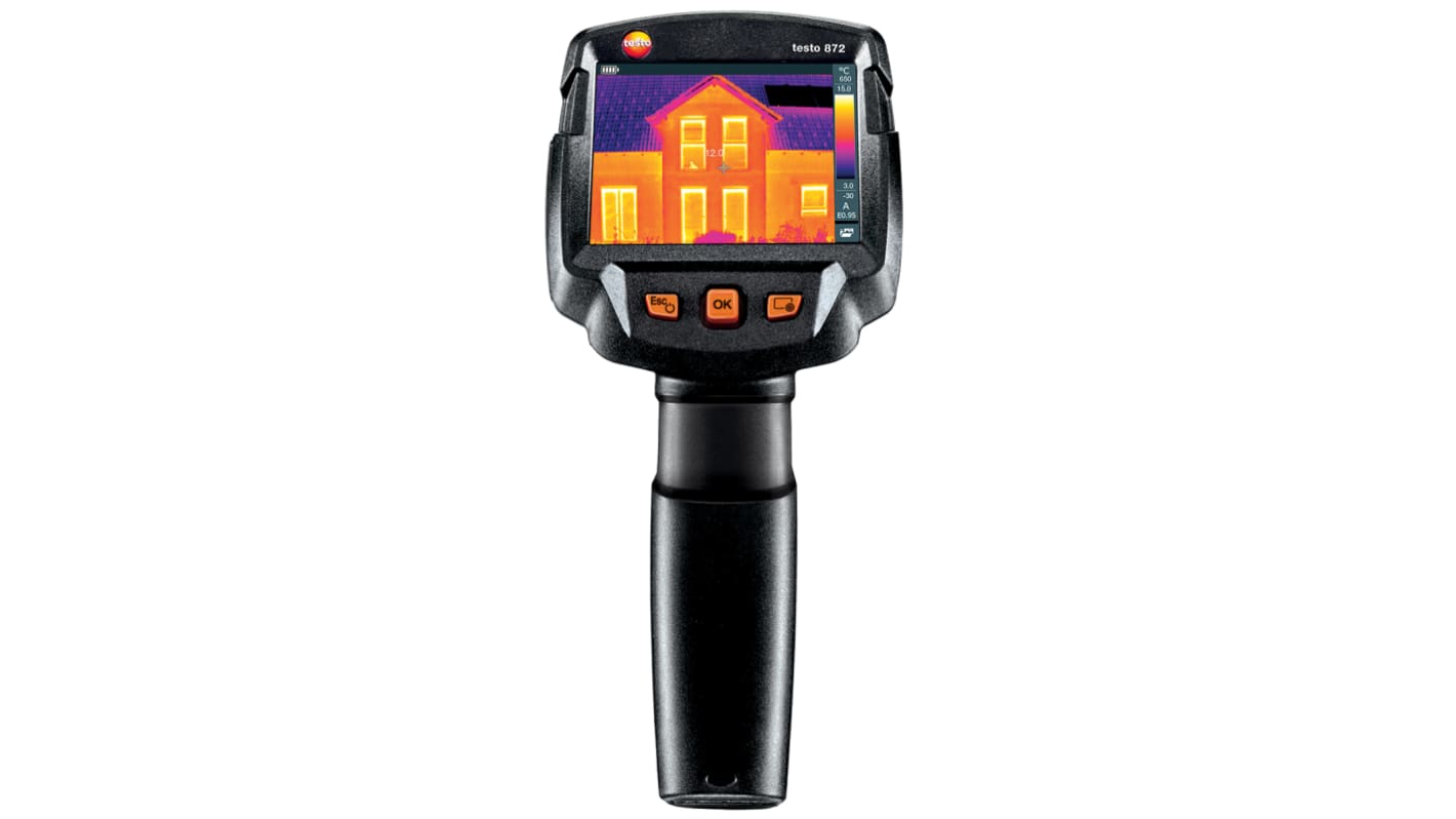 Testo 872 Thermal Imaging Camera, 0 → +650 °C, -30 → +100 °C, 320 x 240pixel Detector Resolution With RS