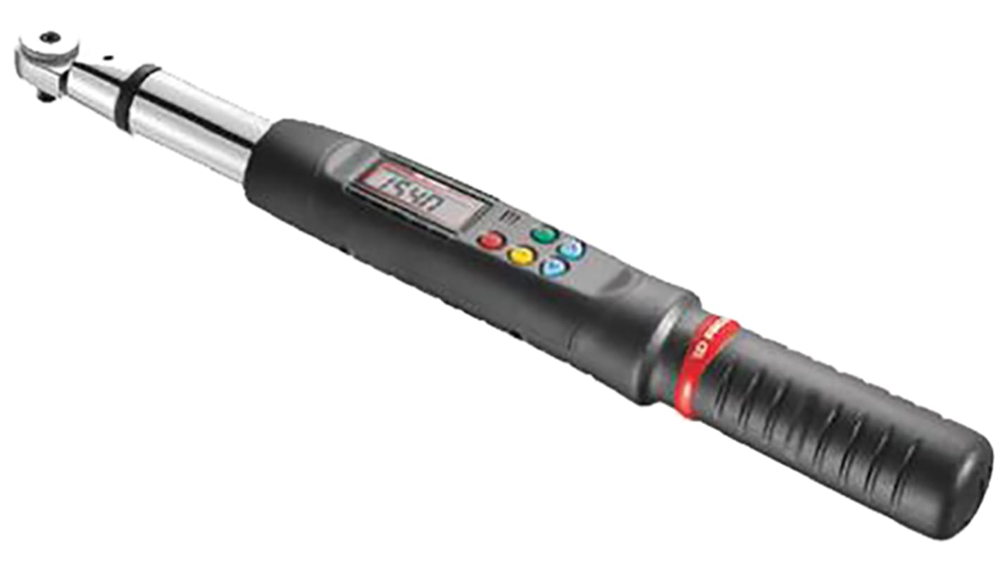 Facom Digital Torque Wrench, 1.5 → 30Nm, 1/4 in Drive, Square Drive, 9 x 12mm Insert - RS Calibrated