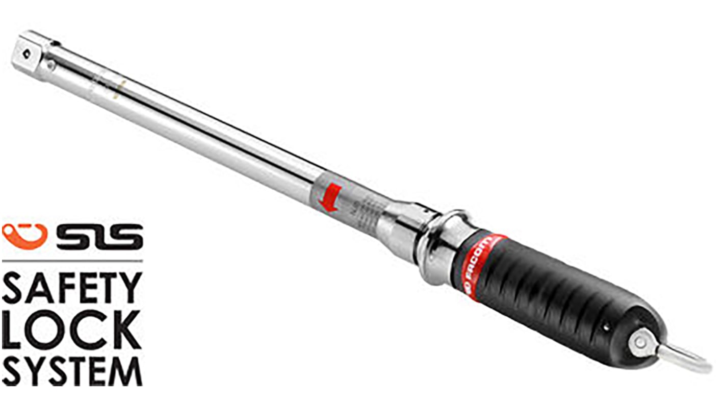 Klucz dynamometryczny zapadkowy 40 → 200Nm Facom 30 mm Okrągły ±2 % Tak 14 x 18mm
