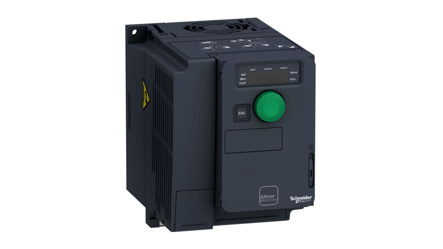 Schneider Electric Variable Speed Drive, 0.37 kW, 3 Phase, 400 V ac, 2.1 A, ATV320 Series