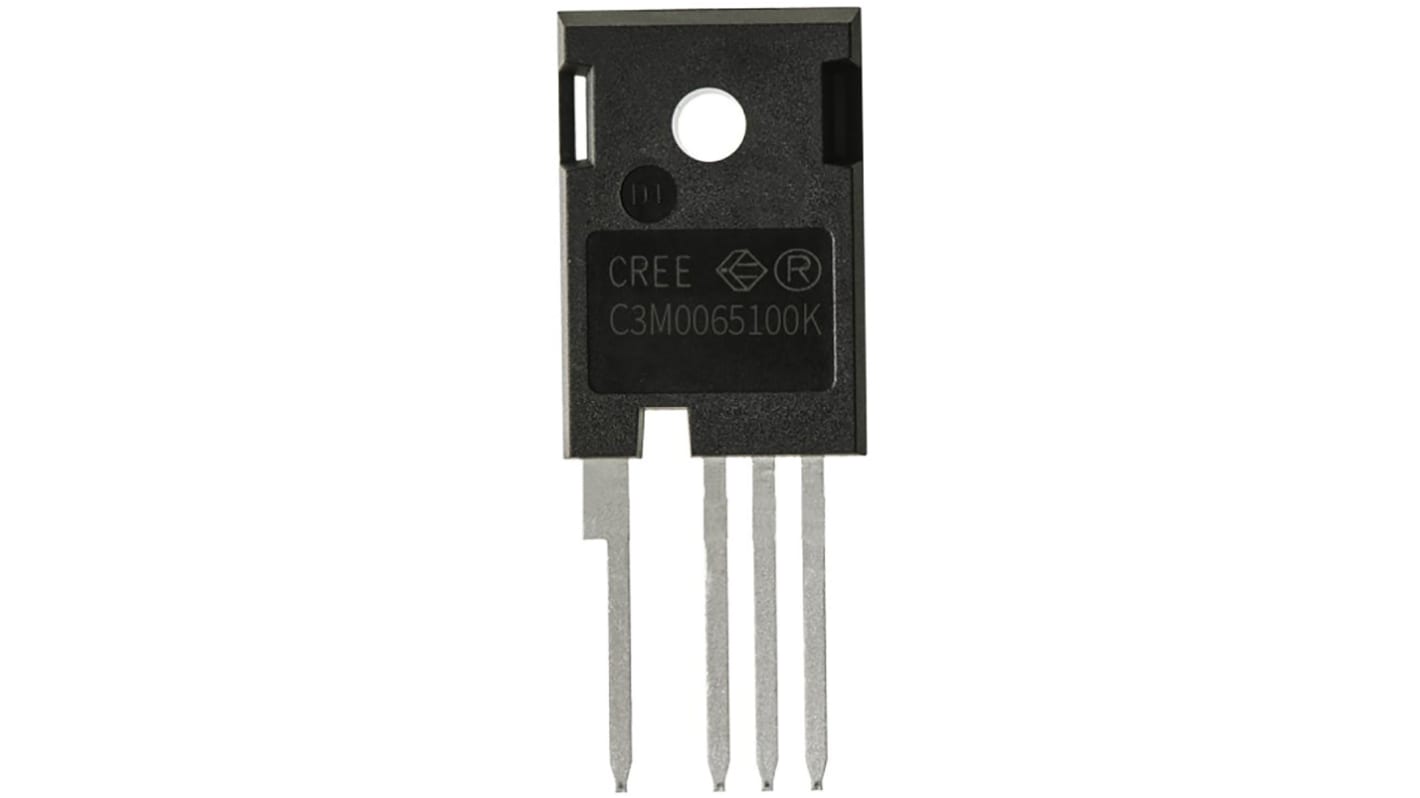 Wolfspeed N沟道增强型MOS管, Vds=1000 V, 35 A, TO-247-4, 通孔安装, 4引脚, C3M系列