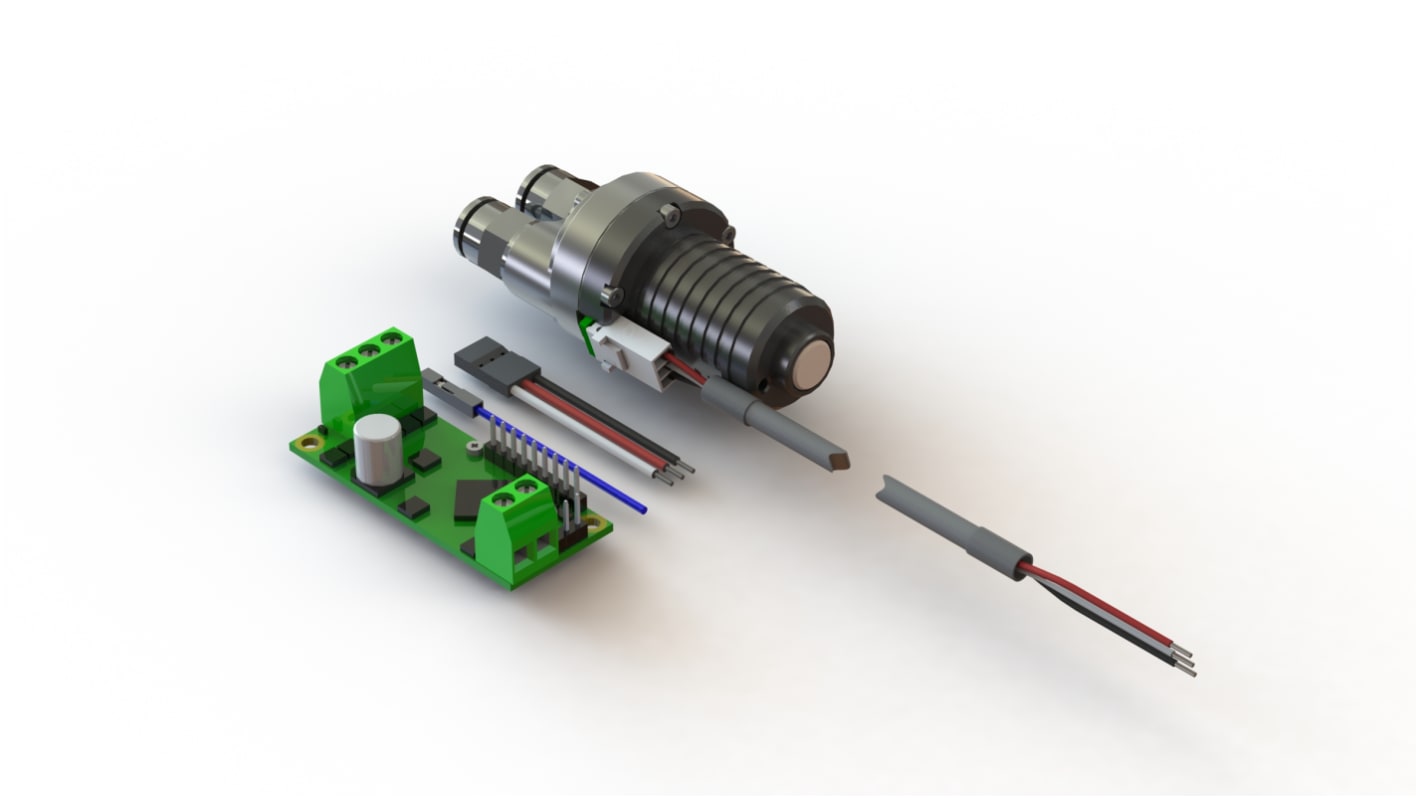 RS PRO 6 → 28V 8bar Direct drive, Seal-less Coupling Micro External Gear Pump Water Pump, 550ml/min