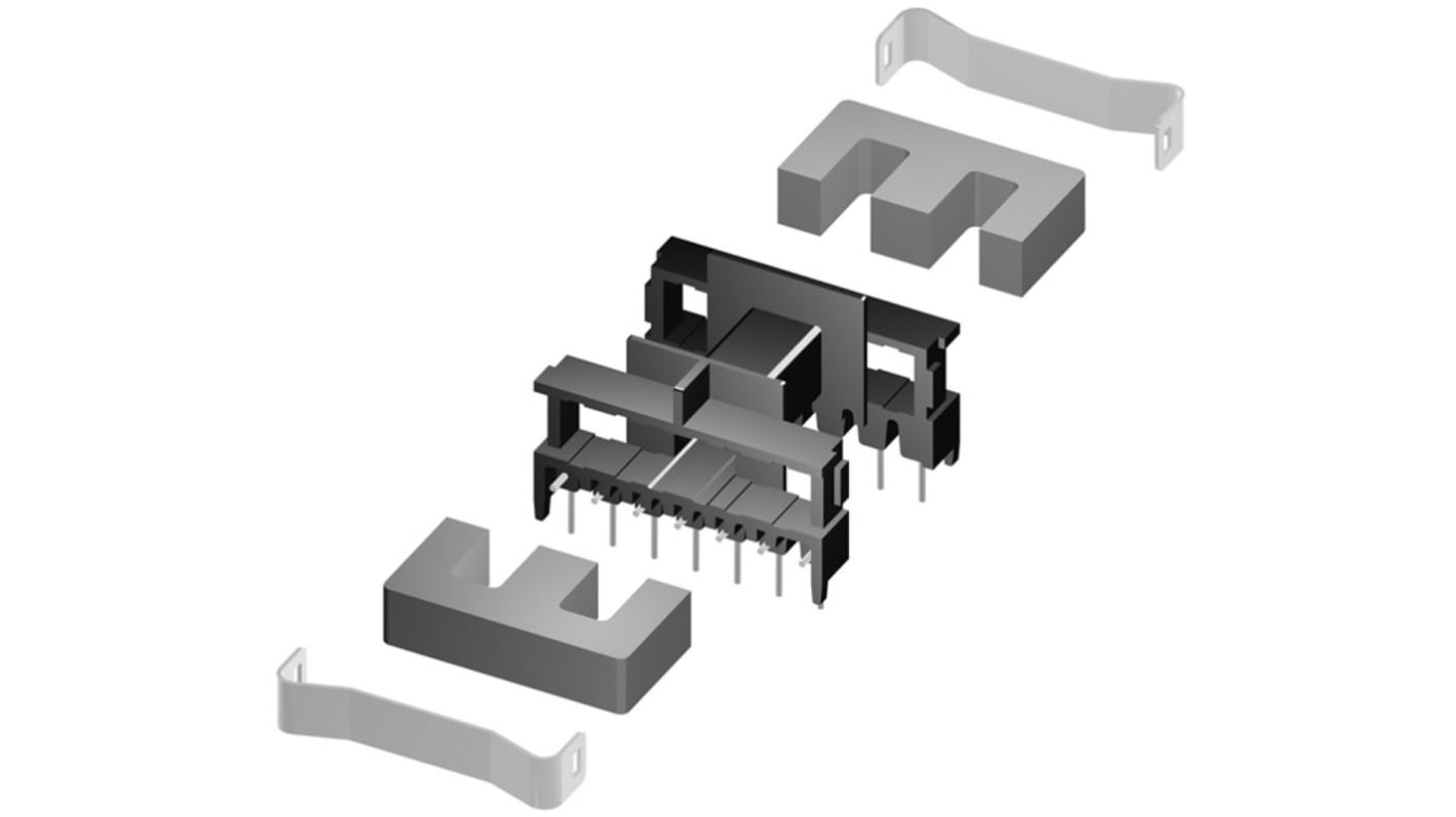 Feritové jádro transformátoru N87 E 55/28/25 7300nH 55 x 25 x 27.8mm, pro použití s: Napájecí transformátory