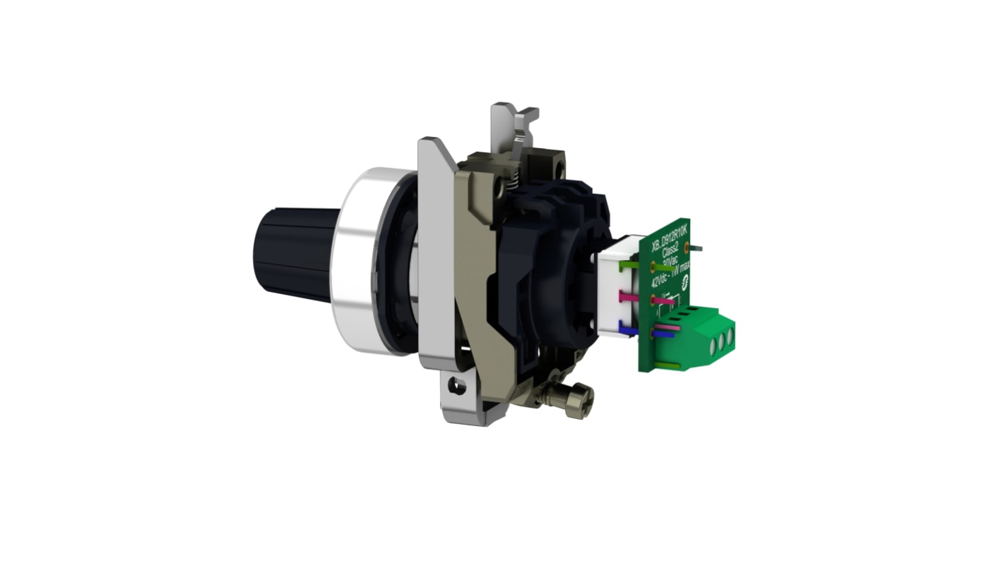 Schneider Electric XB4 100kΩ Rotary Potentiometer 1-Gang Panel Mount, XB4BD912R100K