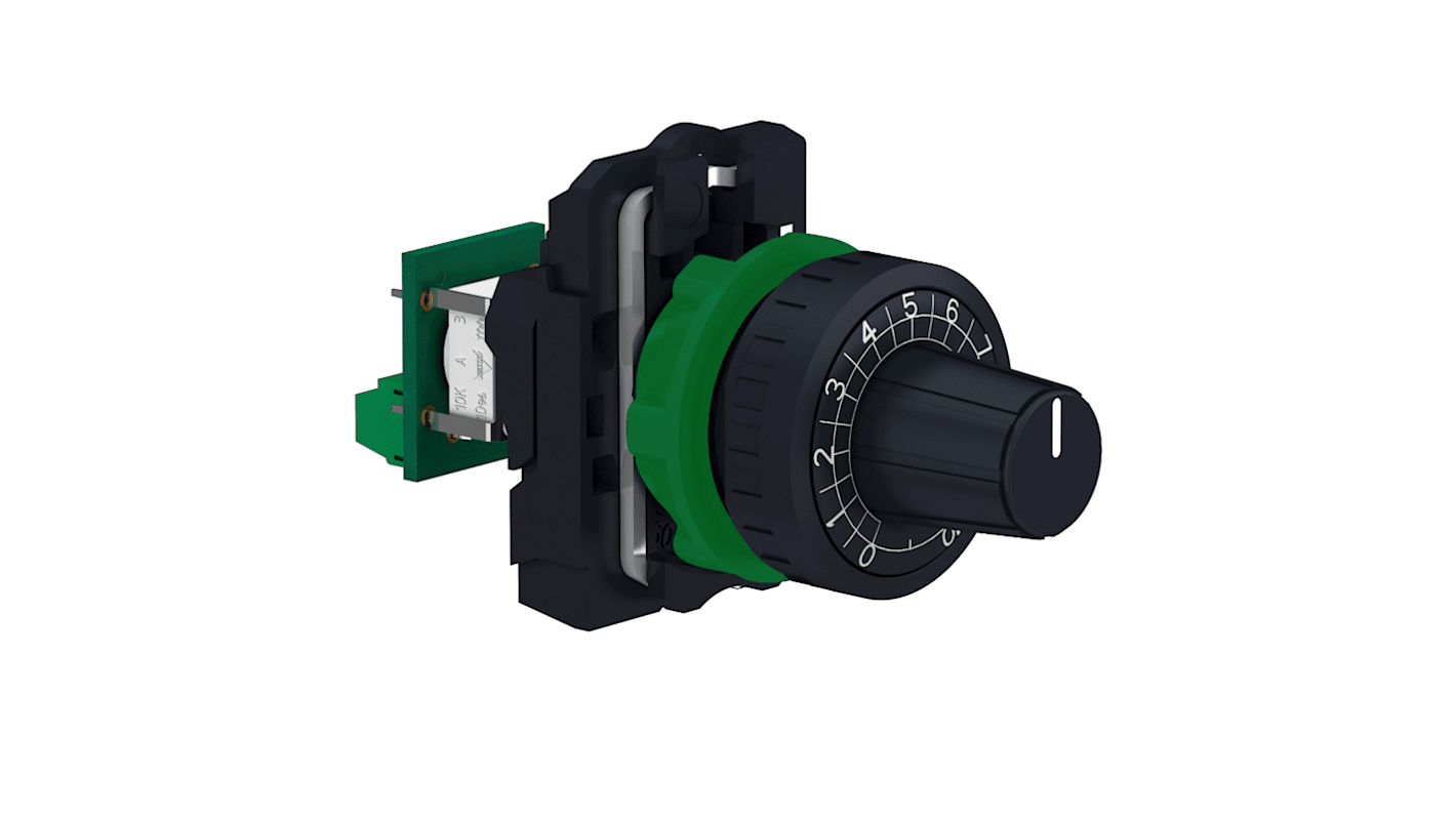 Schneider Electric XB5 1kΩ Rotary Potentiometer 1-Gang Panel Mount, XB5AD912R1K