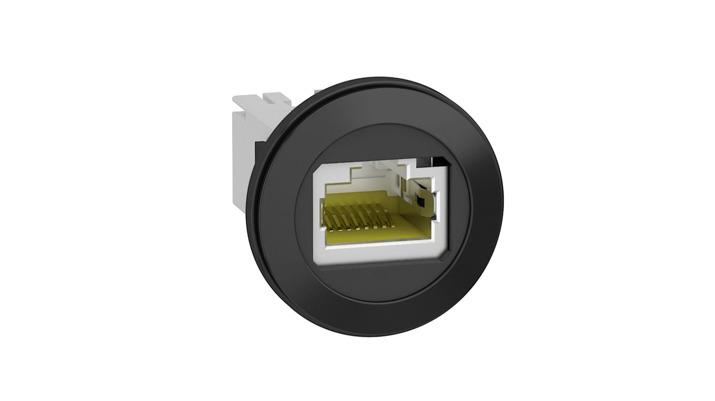 Schneider Electric Harmony XB5 Series Female RJ45 Connector, Panel Mount Straight 1 Port