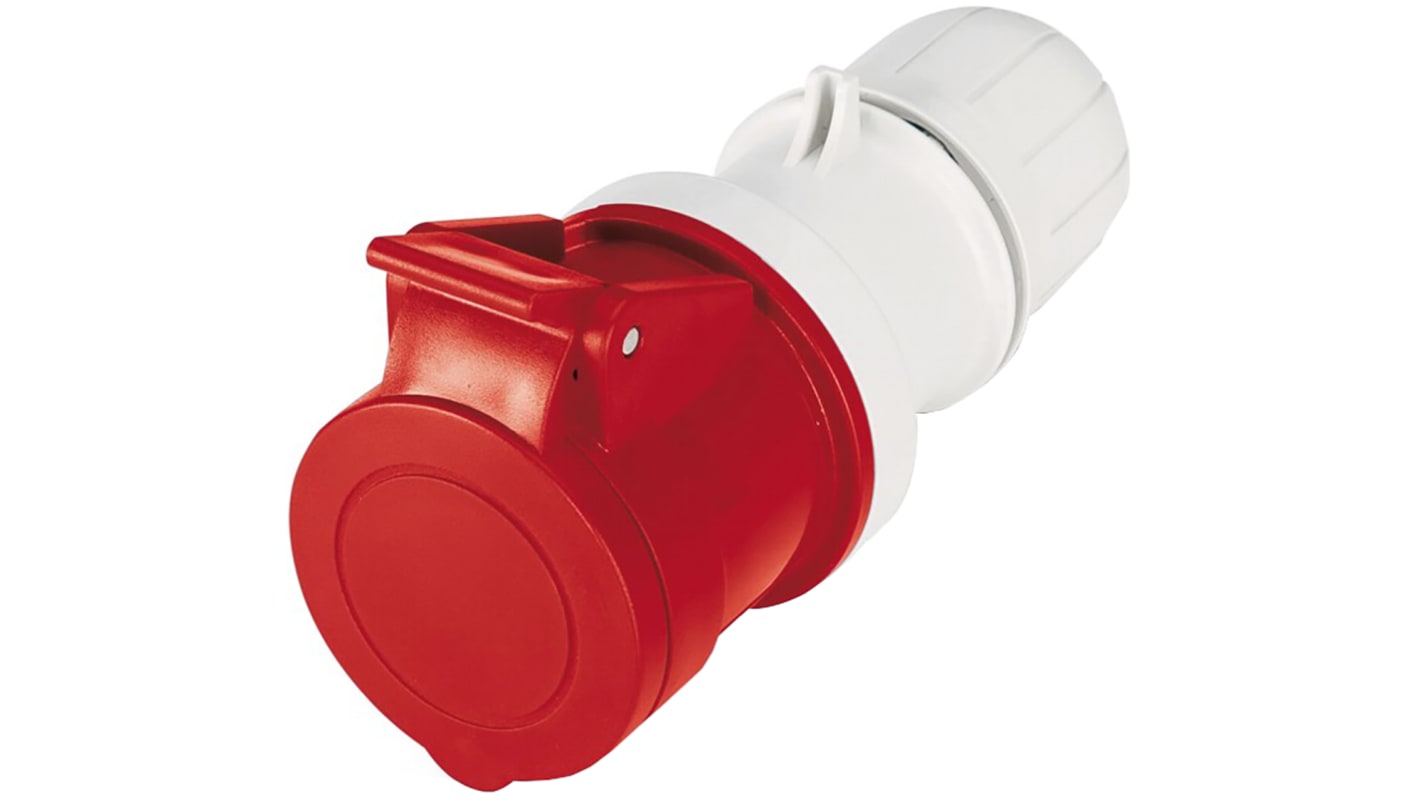 Scame IP44 Red Cable Mount 3P + N + E Industrial Power Socket, Rated At 63A, 415 V