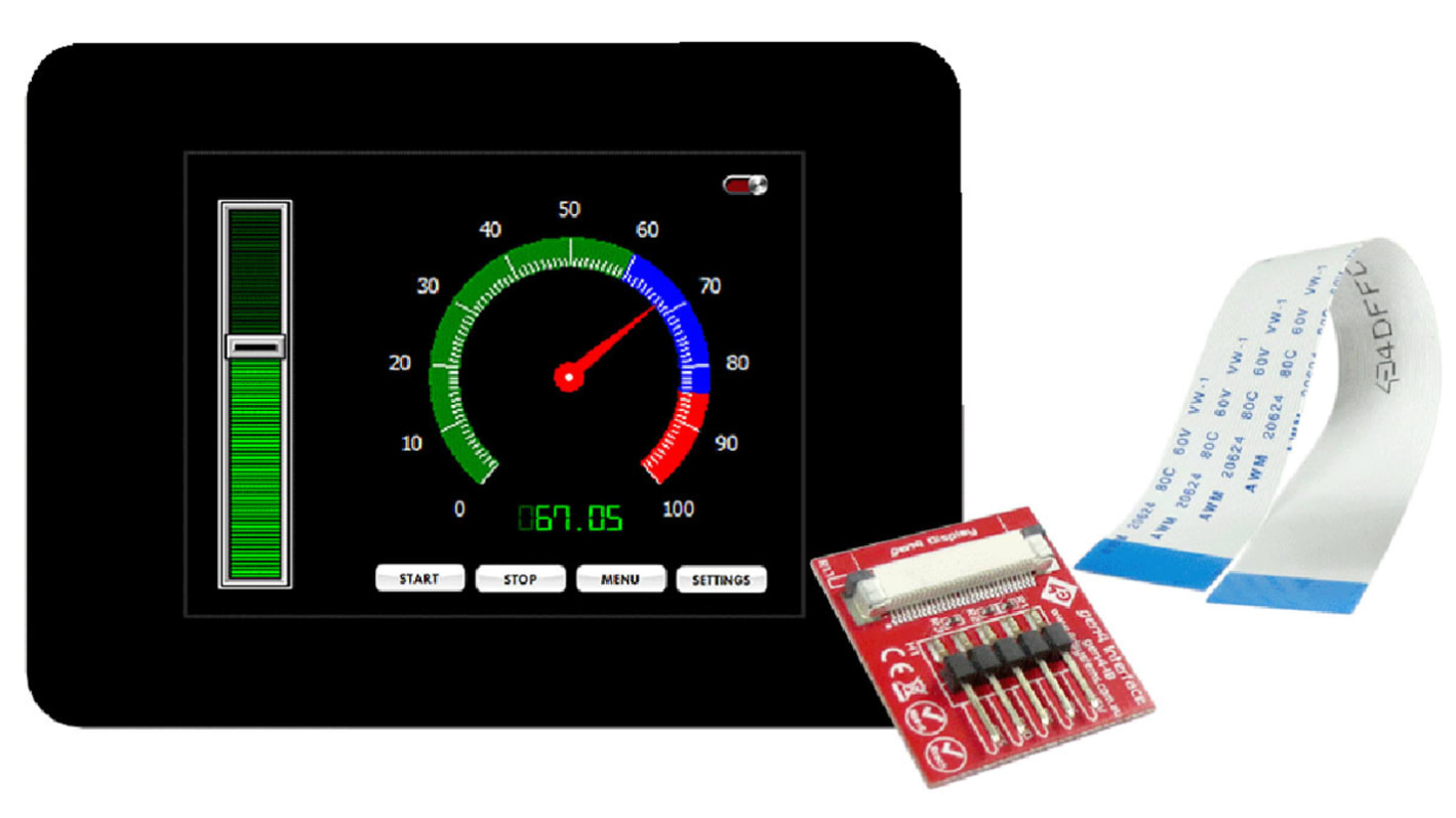 Ecran couleur LCD 4D Systems, 3.2pouce, interface Série, 240x320pixels, rétroéclairage LED écran tactile
