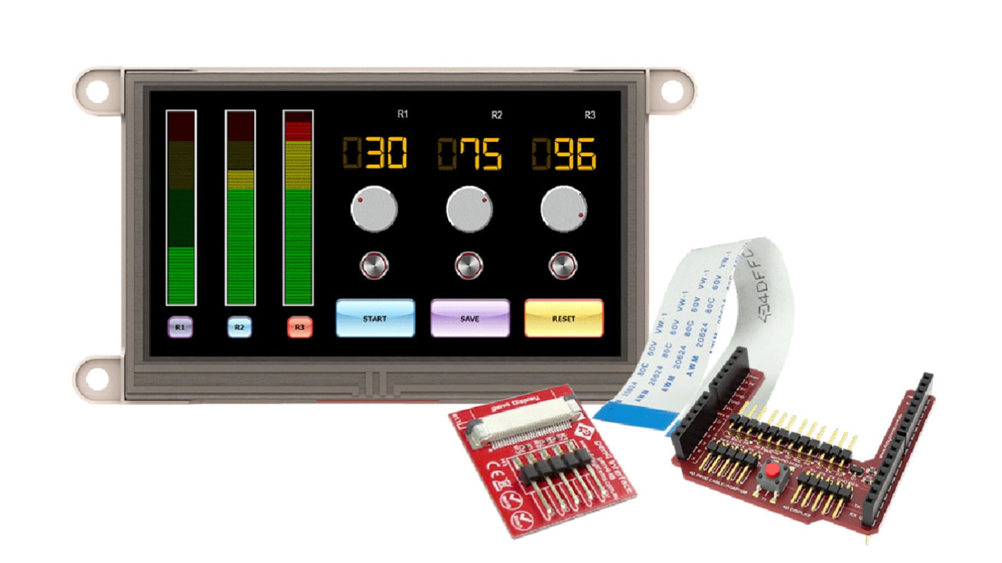 Wyświetlacz zgodny z Arduino 4.3in gen4 Rezystancyjny ekran dotykowy 480 x 272piksel Arduino