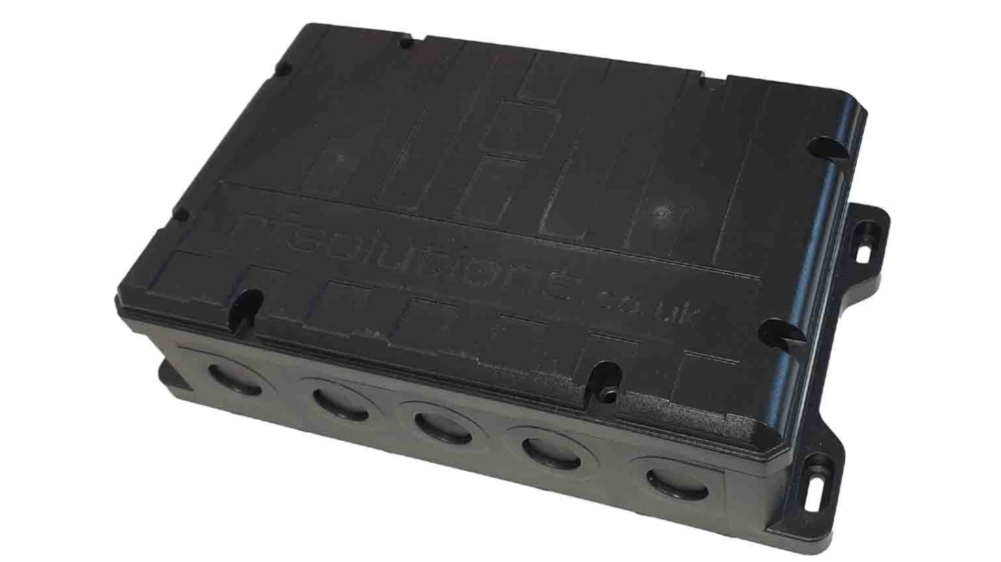 RF Solutions SHOEBOX Series Black ABS Enclosure, IP68, 83 x 269 x 149.7mm