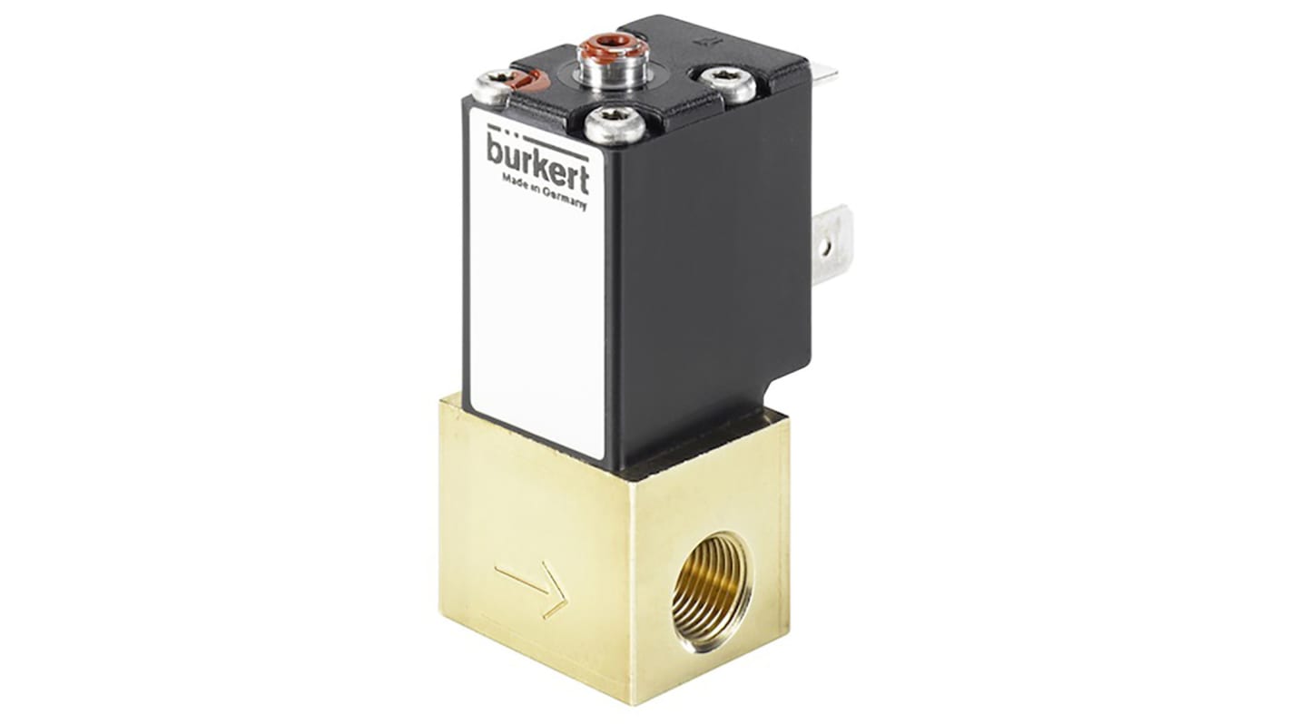 Elettrovalvola proporzionale NC Burkert, 6 bar max, 2 porte , 24 V c.c., 1/8poll
