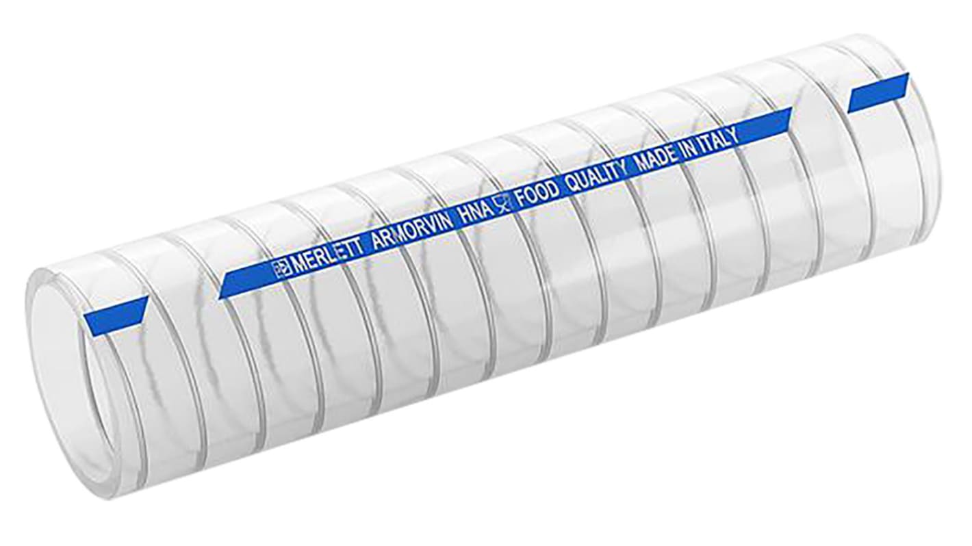 Contitech Armorvin HNA PVC, Hose Pipe, 20mm ID, 27mm OD, Clear, 10m