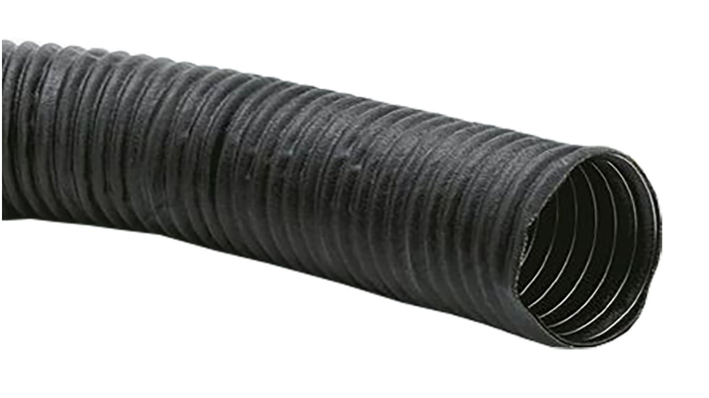 Contitech Black NEOPRENE Flexible Ducting, 2m, 125mm Bend Radius