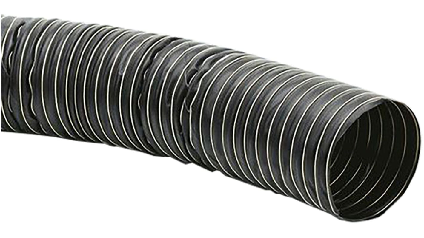 Contitech Black NEOPRENE Flexible Ducting, 4m, 76mm Bend Radius