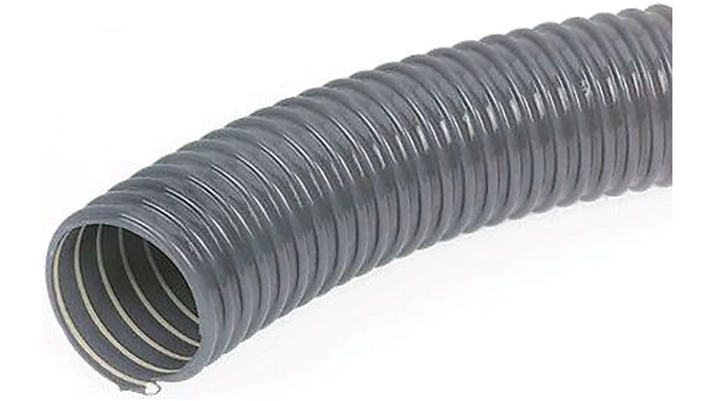 Merlett Plastics Grey PVC Flexible Ducting, 10m, 25mm ID