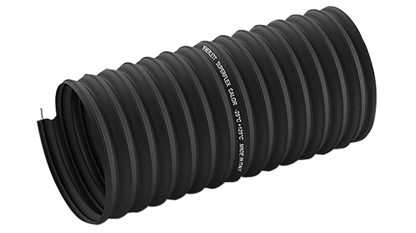 Contitech Black TPE Reinforced Flexible Ducting, 10m, 150mm Bend Radius