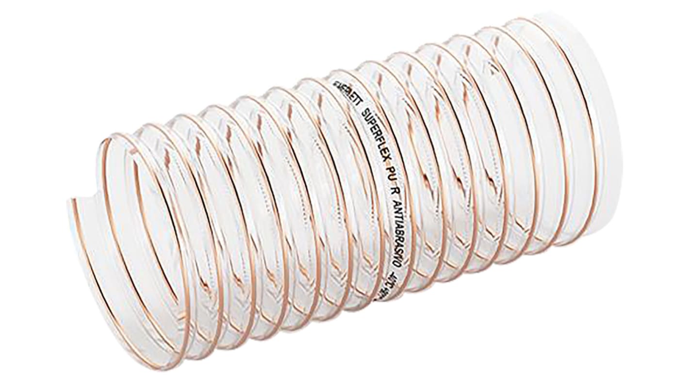 Contitech Clear PUR Reinforced Flexible Ducting, 10m, 63mm Bend Radius