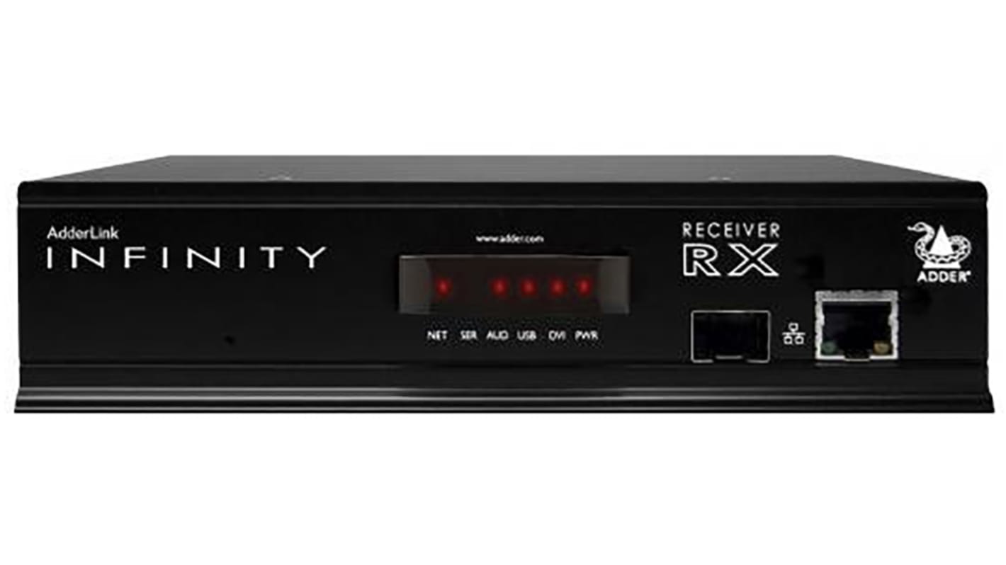 Adder KVM延长器, DVI接口, 1端口, 10000m延伸距离, CATx, 光导纤维传送