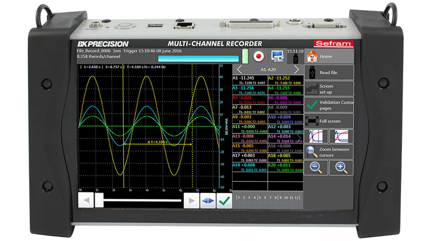 Sefram DAS 240 Multipurpose Data Logger, Ethernet, USB, 20 Input Channel(s)