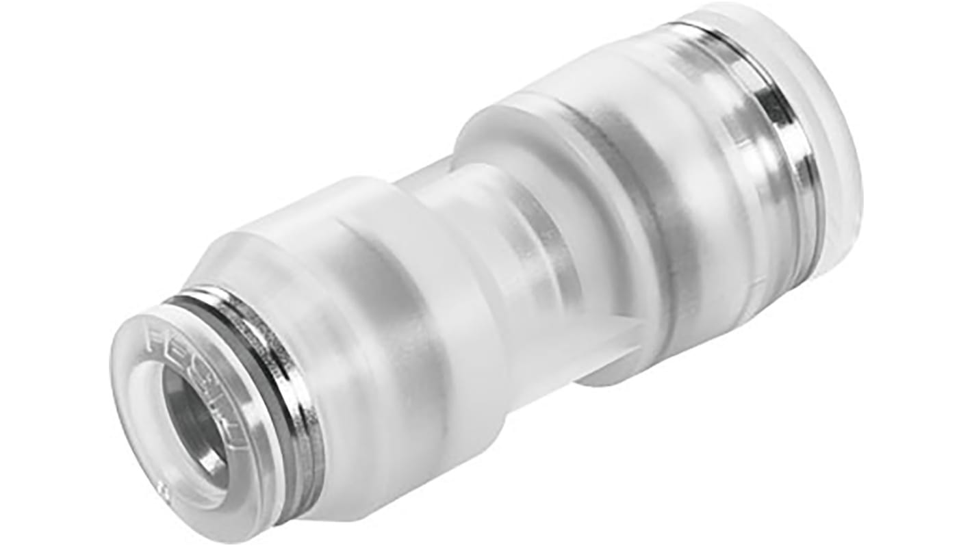 Festo NPQP 133098 10-mm-Steckanschluss x 8-mm-Steckanschluss Reduziernippel, Rohr-zu-Rohr, Polypropylen, 10 bar