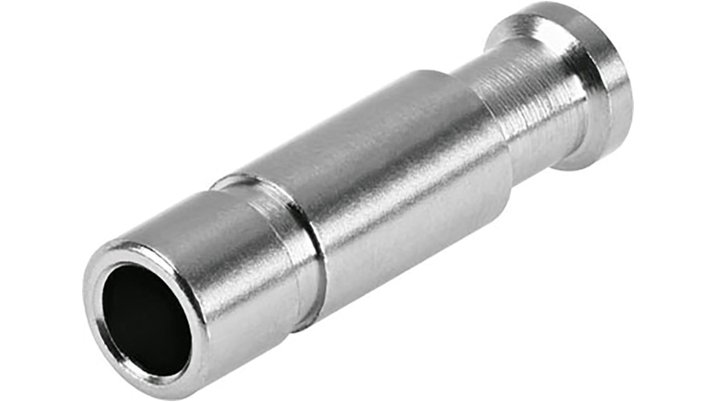 Festo 气动接头堵头 镀镍黄铜无孔插塞, 8mm管径, 食品级, NPQH系列