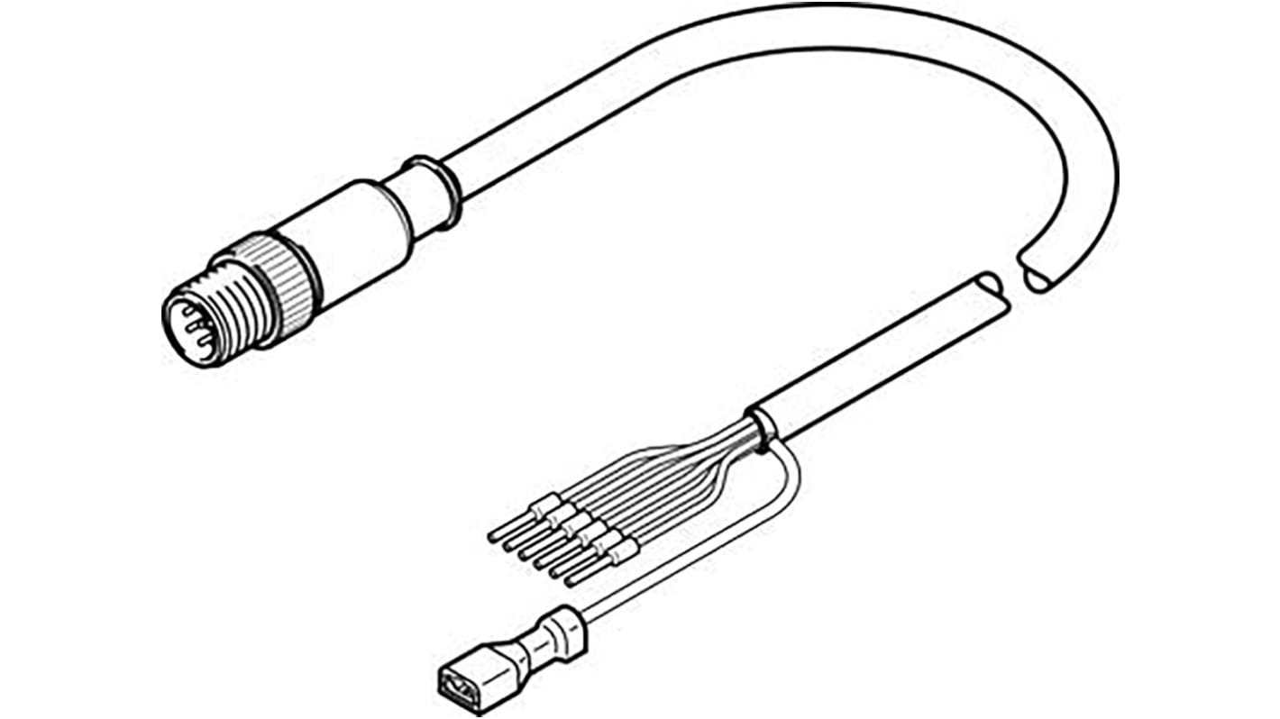 Festo Cable, NEBM Series, For Use With CMMS-ST Motor Controller, EMMS-ST-28 Stepper Motor