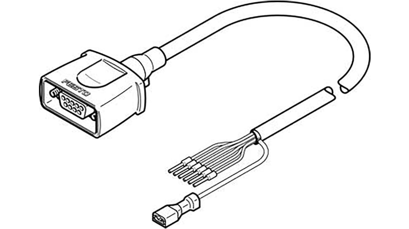 Festo Cable, NEBM Series, For Use With CMMS-ST Motor Controller, EMMS-ST-42 Stepper Motor, EMMS-ST-57 Stepper Motor