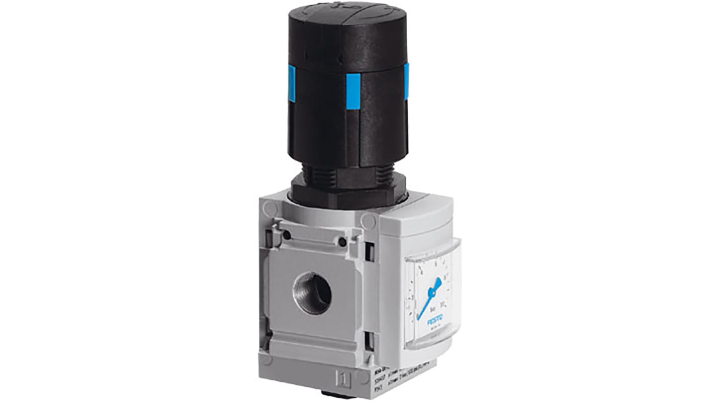 Festo G 1/8 Pneumatic Regulator - 0.8bar to 20bar, 1/8in, 7bar max. input, 543520