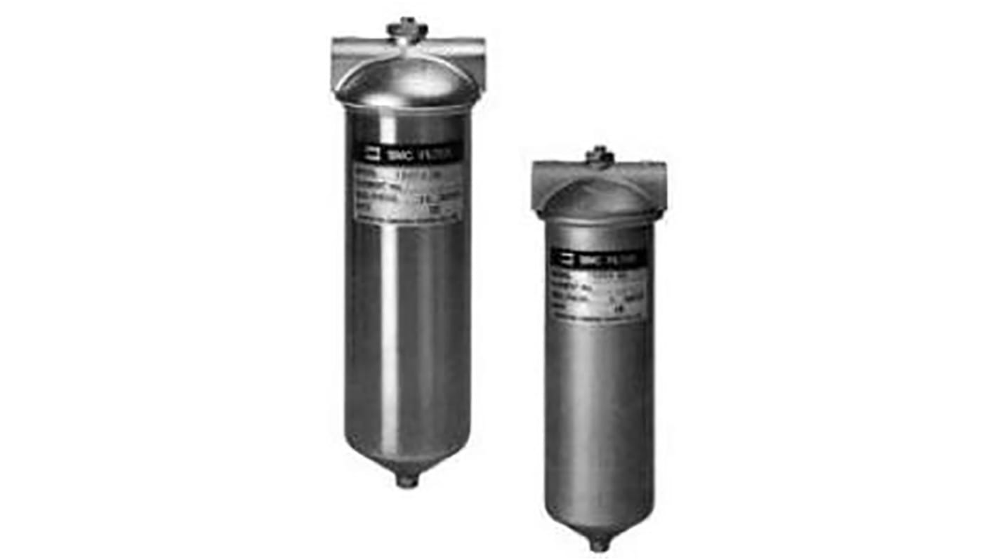 SMC FQ1 series 20μm Rc 1/2 0.7 MPa Pneumatic Filter 60L/min max with Manual drain